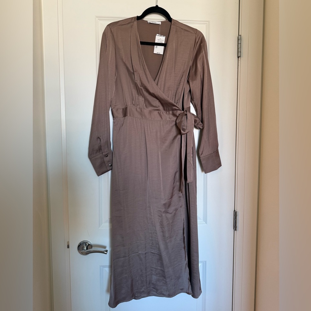 Ricki's Taupe Long Sleeve Wrap Dress